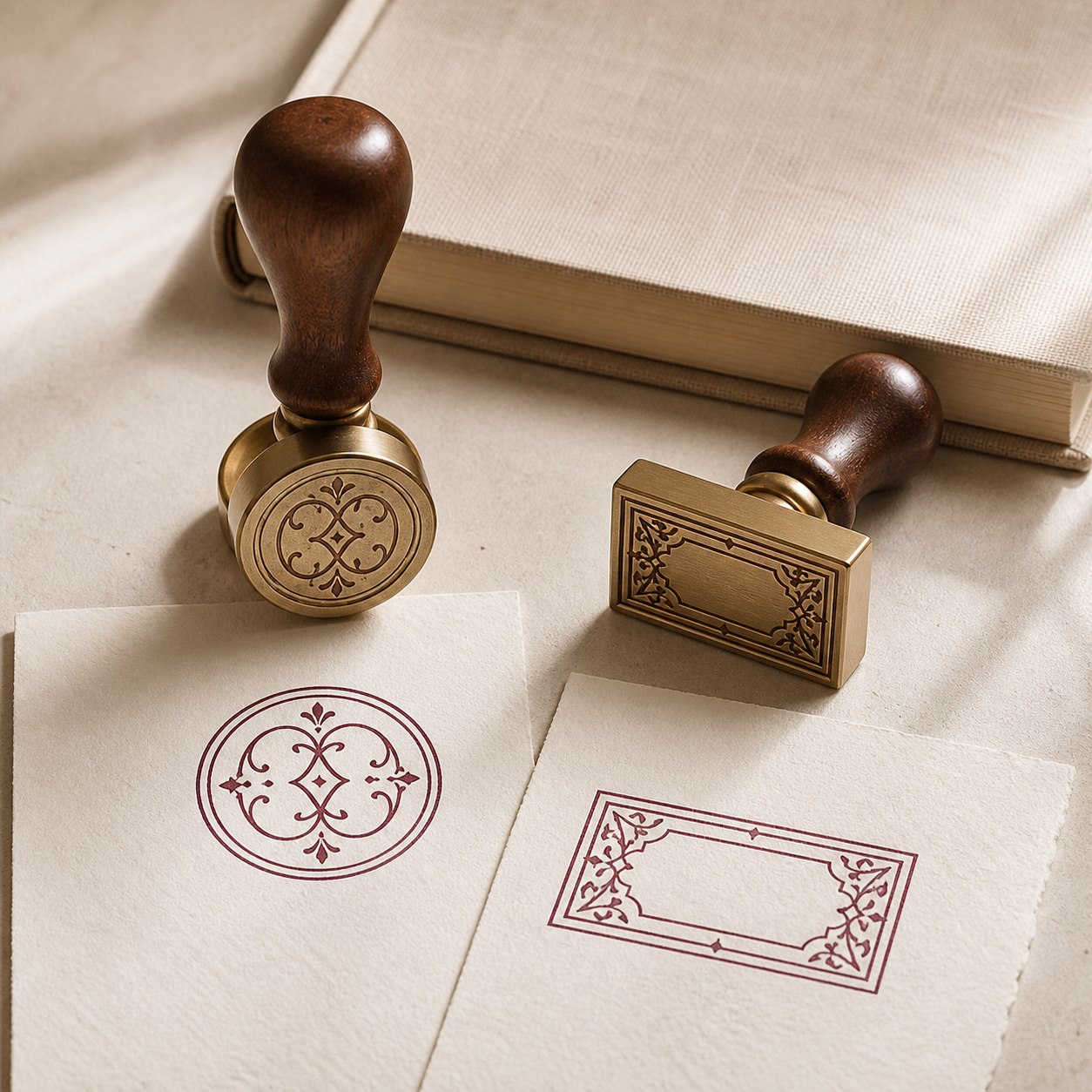 Round personalized monogram stamp
