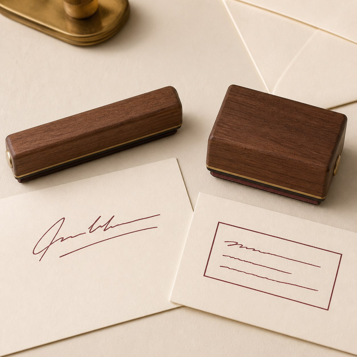 Personal signature rubber stamp